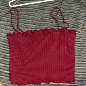 maroon tub top